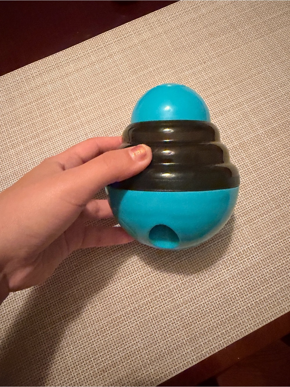 Treat-Dispensing Interactive Dog Toy — Blue and Black